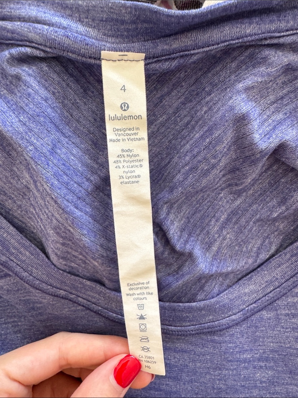 lululemon athletica Heathered Purple Sports Bra Top